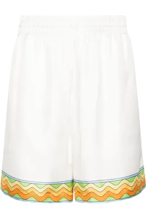 Casablanca Afro Cubism Tennis Club zijden shorts