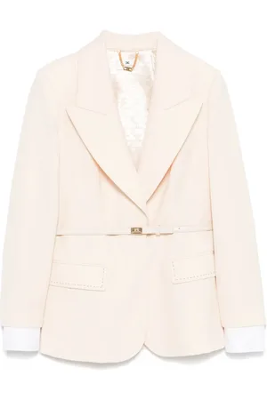 Elisabetta Franchi Wollen blazer met ceintuur