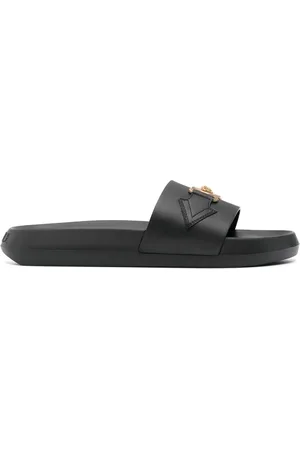 VERSACE Slippers met Medusa logo en voorgevormd voetbed