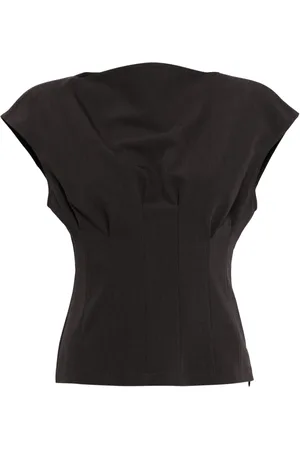 GOEN.J Mouwloze top met ruches