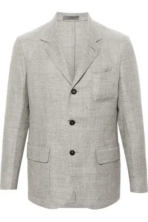 corneliani Blazer met opstaande kraag en enkele rij knopen