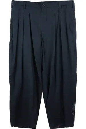 YOHJI YAMAMOTO Plooibroek met grafische print en toelopende pijpen