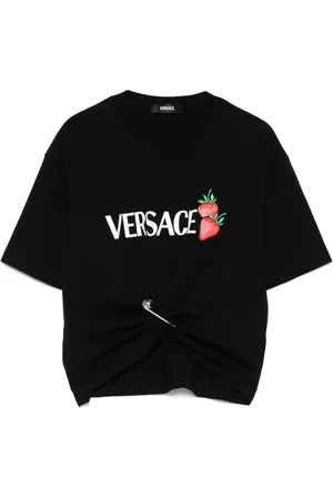 VERSACE Strawberry Garden cropped T
