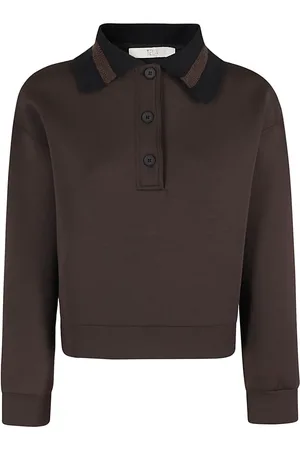 TELA Poloshirt met contrasterende kraag