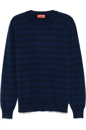 Missoni Trui met ronde hals en zigzagpatroon