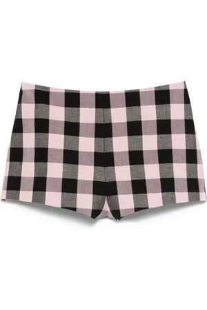 BLUMARINE Shorts met gingham ruit