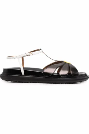 Marni Fussbett sandalen met bloemapplicatie