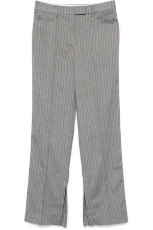 REMAIN Gestreepte broek met visgraatpatroon