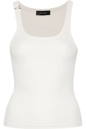 MUGLER Geperforeerde tanktop