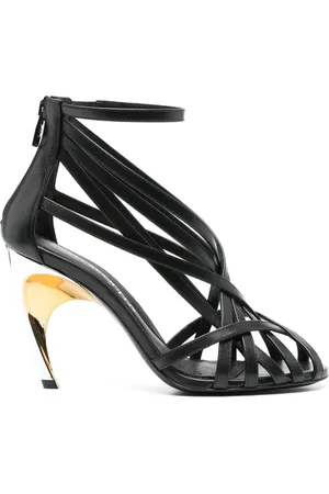 Alexander McQueen Armadillo 95 mm leren sandalen