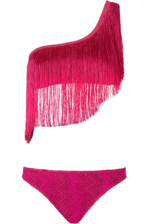 Missoni Asymmetrische bikini met franje