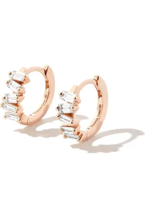 Suzanne Kalan 18kt roségouden Bold oorbellen met diamant