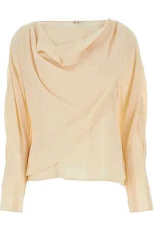 Chloé Gedrapeerde zijden blouse met boothals