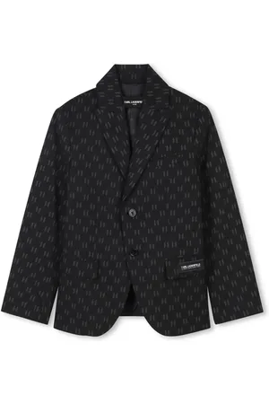 Karl Lagerfeld Blazer met logo jacquard