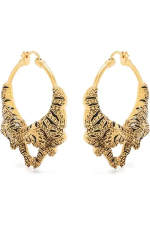Roberto Cavalli Oorbellen met tijgerdetail
