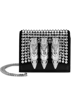 Philipp Plein Skull Knuckle Rings Flap schoudertas
