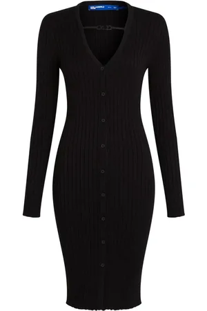 Karl Lagerfeld Ribgebreide jurk