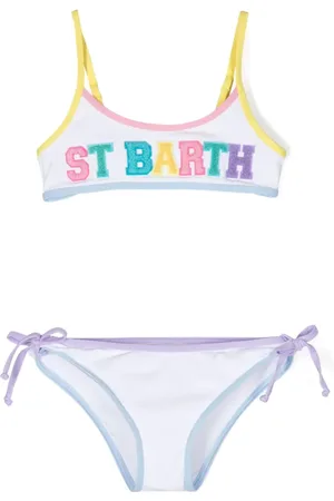MC2 SAINT BARTH Geribbelde bikini met logopatch