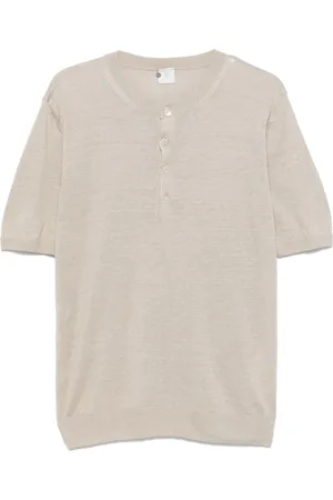 ELEVENTY Linnen Henley top