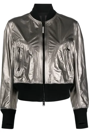ISAAC SELLAM EXPERIENCE Metallic leren bomberjack