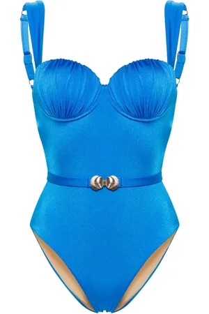 Noire Swimwear Balconette badpak met ruches en ceintuur