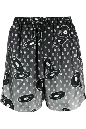 AMIRI Falling Records zijden shorts