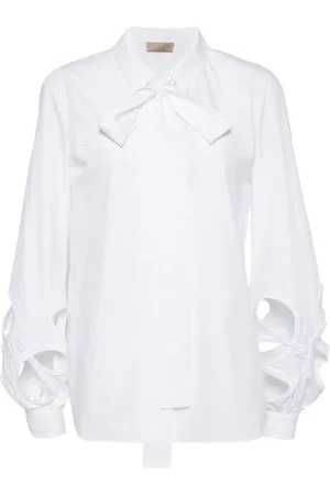 Elie saab Katoenen shirt met uitgesneden details