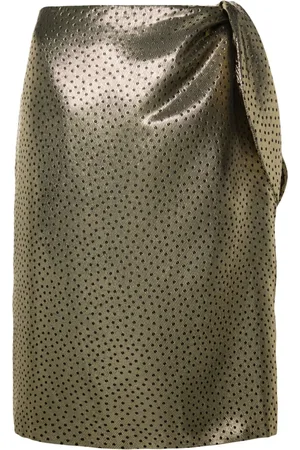 Saint Laurent Kokerrok met geknoopt detail