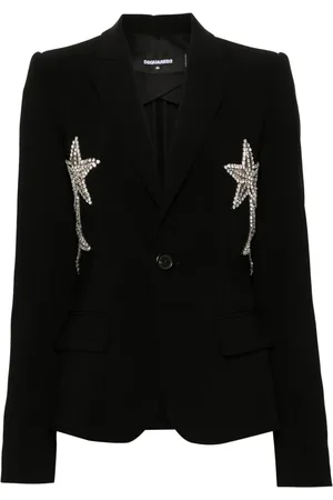 Dsquared2 Blazer met enkele rij knopen en edelsteen