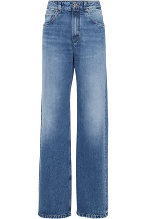 Brunello Cucinelli Mis waist jeans met wijde pijpen