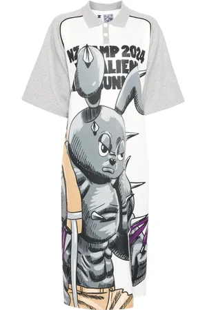 Natasha Zinko Camping Footballer jurk met print