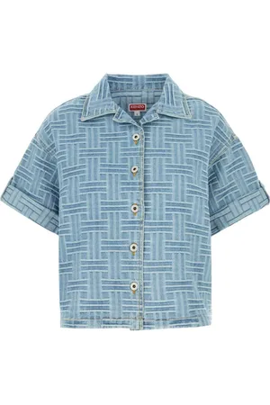 Kenzo Denim blouse met borduurwerk