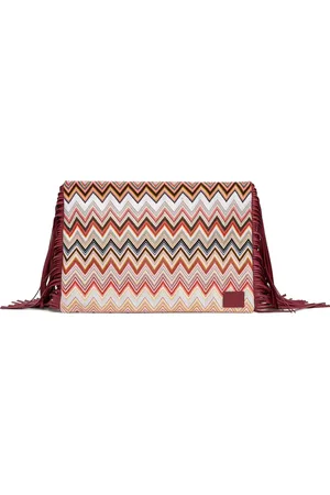 Missoni Clutch met franje en chevron streep