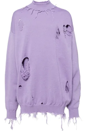 Vetements Trui met gerafeld effect