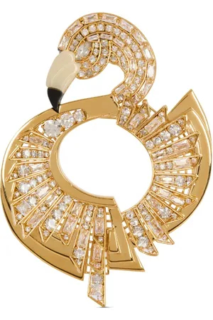 Balmain Flamingo broche verfraaid met kristallen