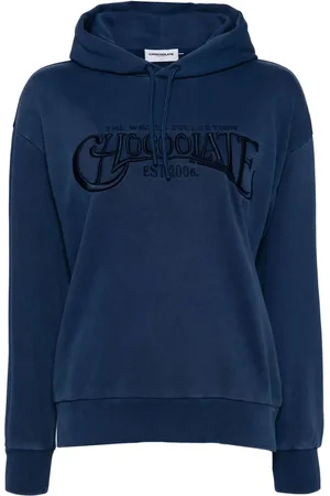 Chocoolate Katoenen hoodie met geborduurd logo