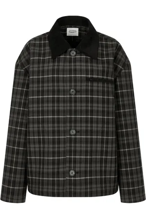 Studio Tomboy Jack met tartan ruit en ribfluwelen kraag