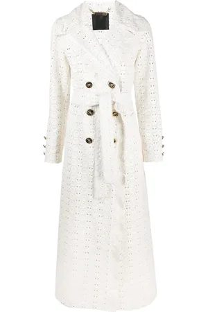 Philipp Plein Leren trenchcoat