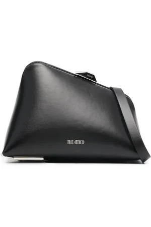 The Attico Midnight leren clutch