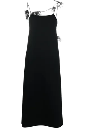 Jil Sander Onderjurk met veren afwerking