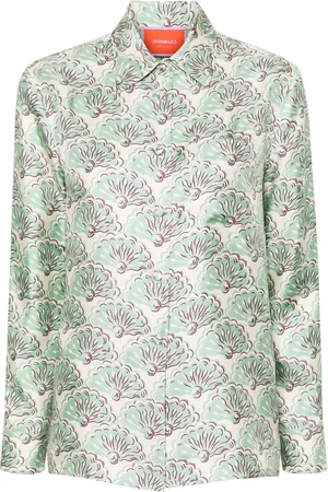 La DoubleJ Boy zijden blouse met print