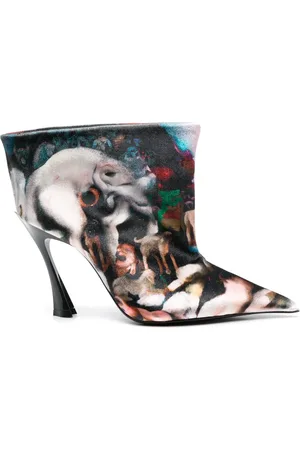 MUGLER X Ambera Wellmann 95 mm fluwelen laarzen
