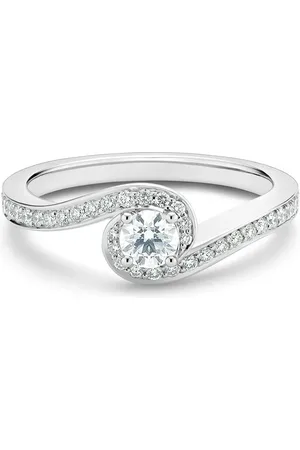 De Beers Caress platinum ring met diamant