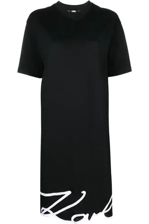 Karl Lagerfeld Signature Hem jurk van biologisch katoen