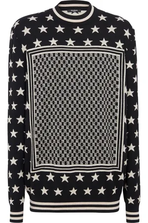 Balmain Wollen trui met monogramprint