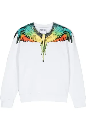 MARCELO BURLON Katoenen sweater met verenprint