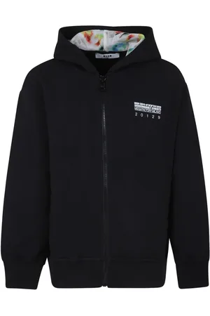 Msgm Hoodie met logoprint en rits