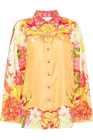 Camilla Zijden blouse met bloemenprint