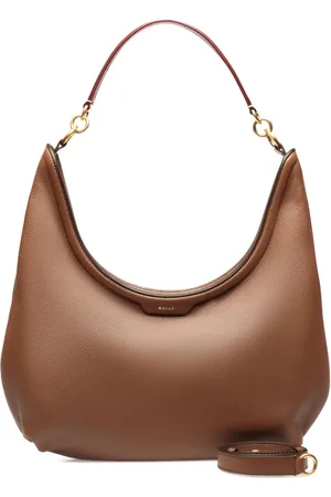 Bally Leren schoudertas met logo