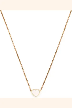 Chopard 18kt roségouden My Happy Heart halsketting met parelmoer